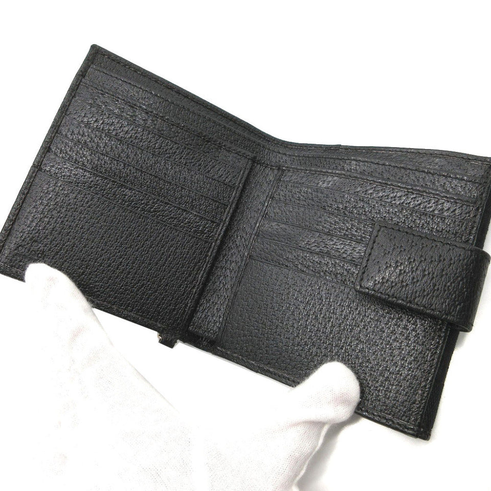 Gucci Bifold Wallet 154182 GG canvas, leather black W Hook Wallet  Women