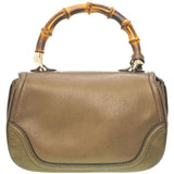 Gucci Handbag 254884 leather gold New Bamboo Women