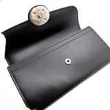 Gucci Long Wallet Purse 762167 leather black Two fold mini john double Women(Unisex)