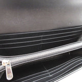 Gucci Long Wallet Purse 762167 leather black Two fold mini john double Women(Unisex)