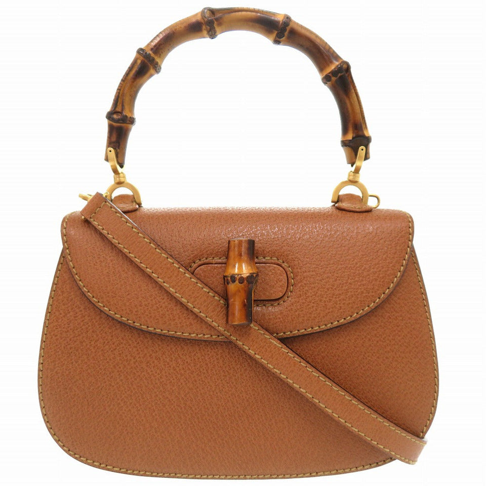 Gucci Handbag 000 2046 0188 Bamboo Brown 2WAY Women
