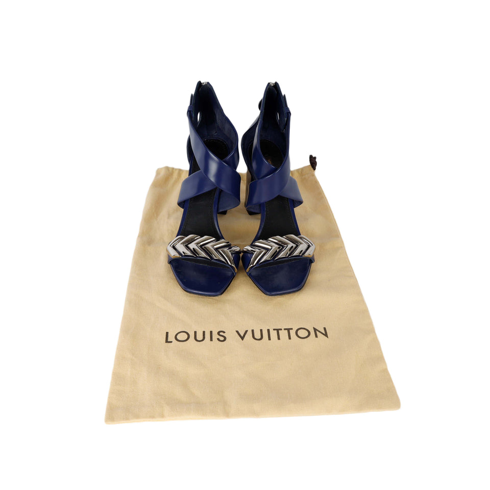Louis Vuitton Calfskin Westbound Block-heel Sandals
