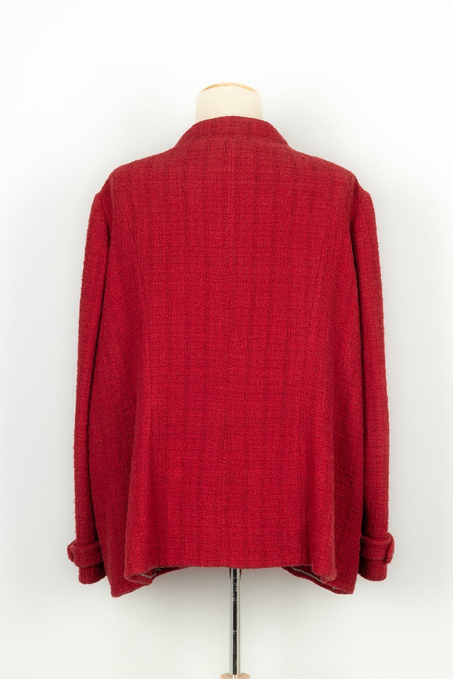 Chanel Red Tweed Jacket – Cotton & Silk Lining | Bags Junction