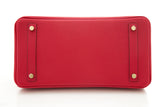 HermesRouge Casaque Epsom Leather Birkin 30 CM