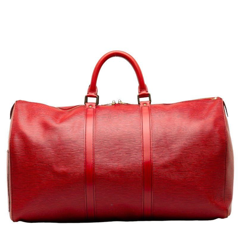 Louis Vuitton Epi Keepall 50 Boston Bag Castilian Red