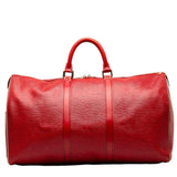 Louis Vuitton Epi Keepall 50 Boston Bag Castilian Red