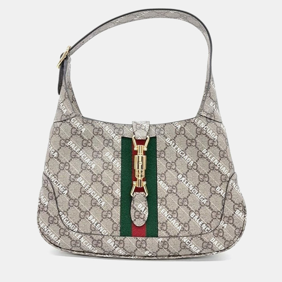 Gucci x Luxury Balenciaga Trending 2025 Hacker Project Jackie 1961 Small Hobo Bag