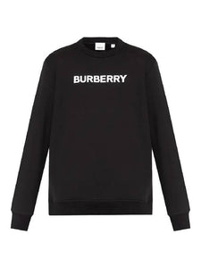 Luxury Burberry Front Logo Print Sweatshirt Black