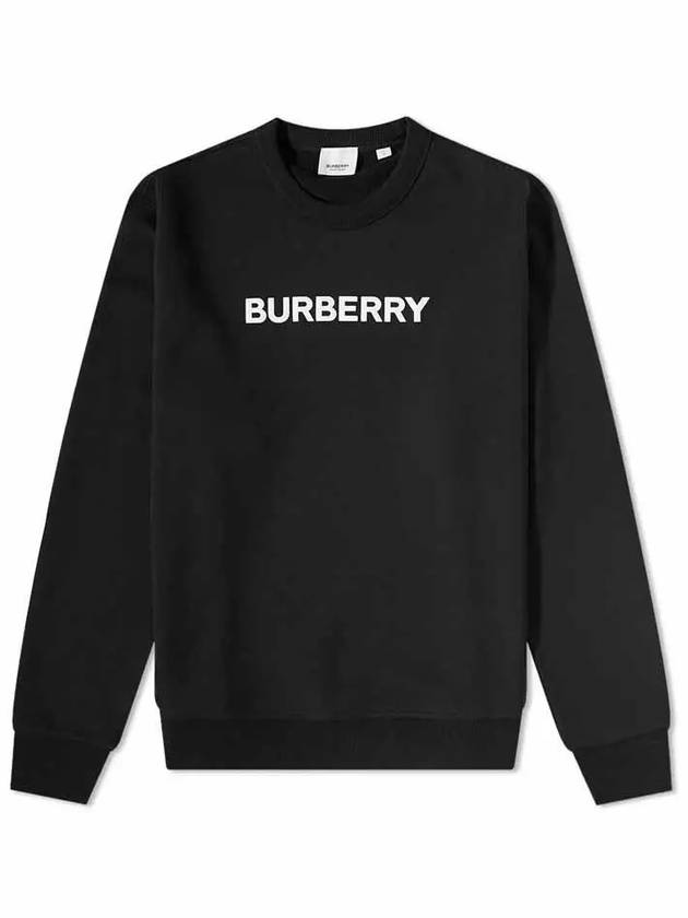 Luxury Burberry Front Logo Print Sweatshirt Black