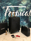 Chanel Quilted Cabin Luggage Set Black | Bags Junction Travel Collection