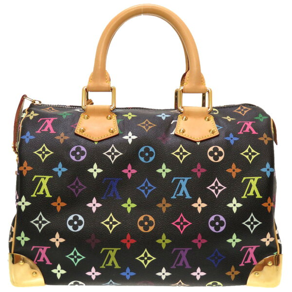 Louis Vuitton Monogram Multicolor Speedy 30 Handbag Black
