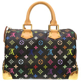 Louis Vuitton Monogram Multicolor Speedy 30 Handbag Black