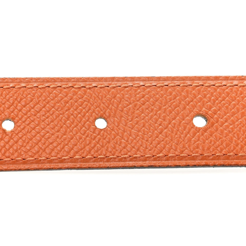Hermes Swift Epsom 24mm Constance H Belt 65 Black Orange