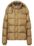 Luxury Burberry Detachable Sleeve Hooded Padding Beige