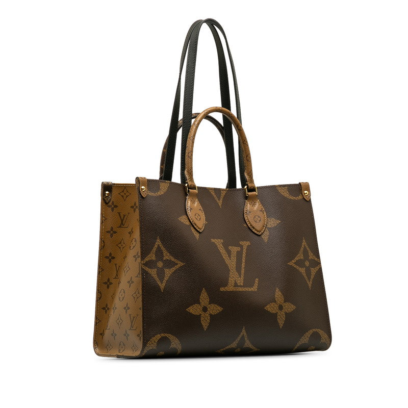 Louis Vuitton Monograms Giant Reverse Handbag PVC/Leather Brown