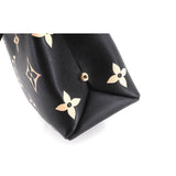 Louis Vuitton Bicolor Monogram Emplant Petit Palais PM Shoulder Bag Black Beige