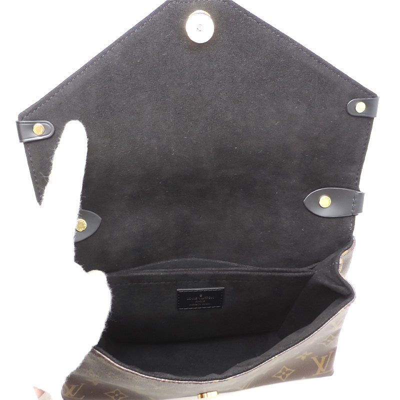 Louis Vuitton Saint Michel Shoulder Bag Epi Noir Brown