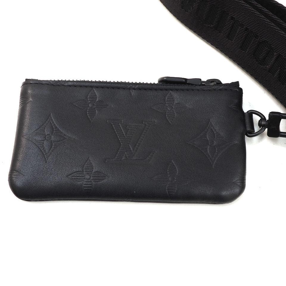 Louis Vuitton Duo Messenger Monogram Shadow Noir Crossbody Bag Shoulder Bag