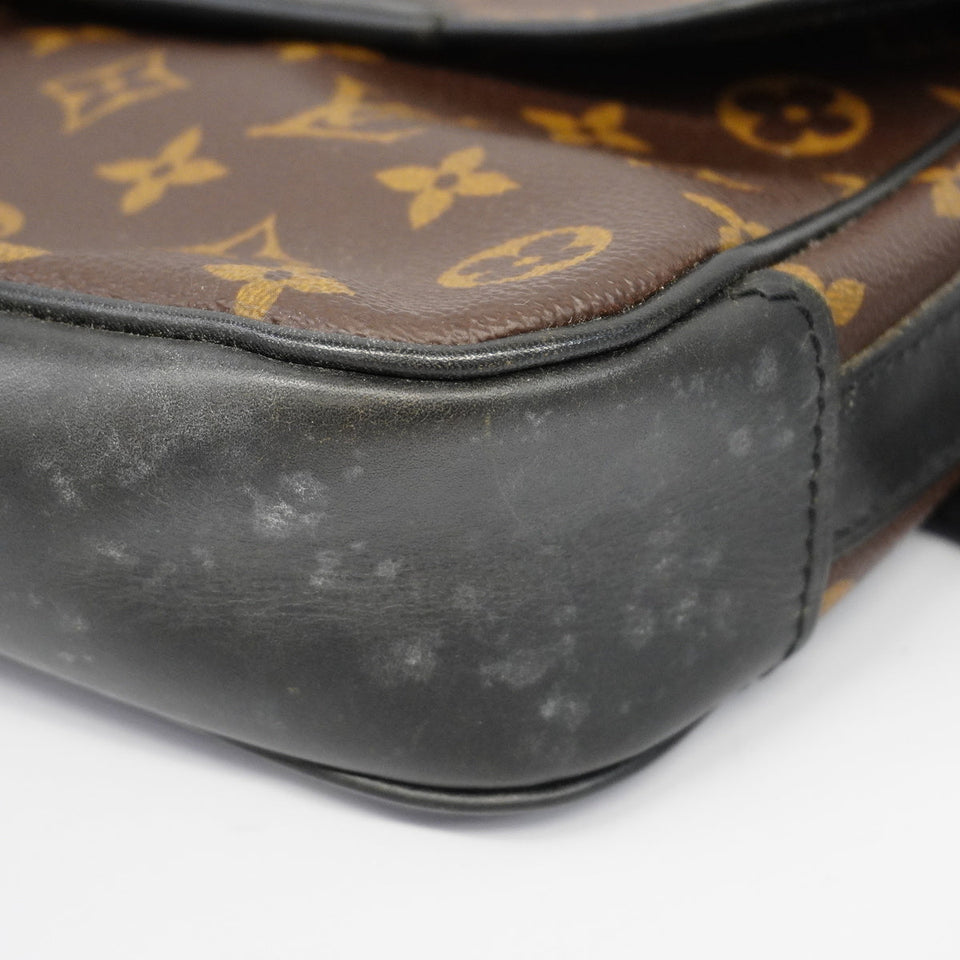 Louis Vuitton Shoulder Bag Monogram Macassar Bus PM