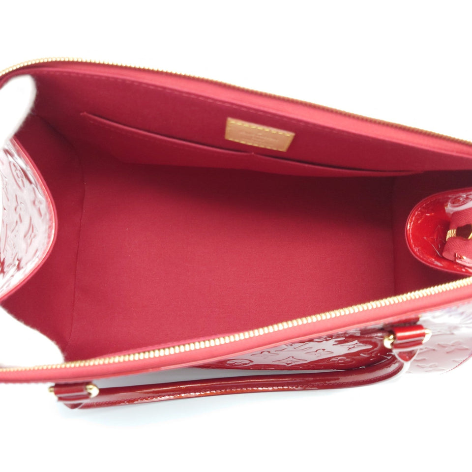 Louis Vuitton Sherwood GM Shoulder Bag Handbag Vernis Monogram Red