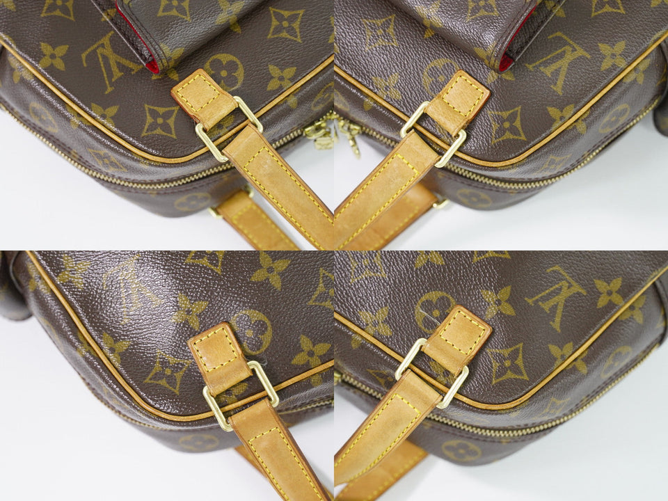 Louis Vuitton Excentri Cite Monogram Handbag Tote Bag Brown
