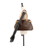 Louis Vuitton Monogram Batignolles Horizontal Tote Bag Brown Gold Metal Fittings