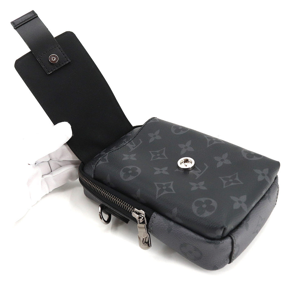 Louis Vuitton Monogram Eclipse Reverse Double Phone Pouch Shoulder Bag