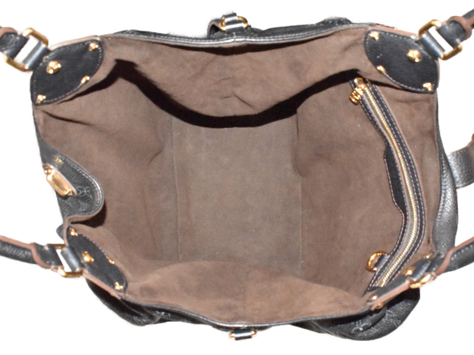 Louis Vuitton Mahina XL Handbag Black