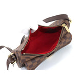 Louis Vuitton Damier Ravello GM Shoulder Bag Ebene Gold Metal Fittings