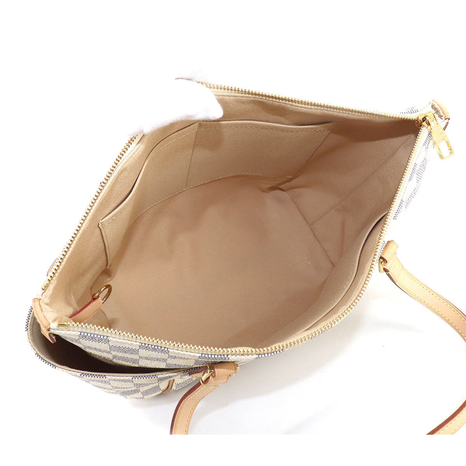Louis Vuitton Damier Azur Totally PM Tote Bag Gold Hardware