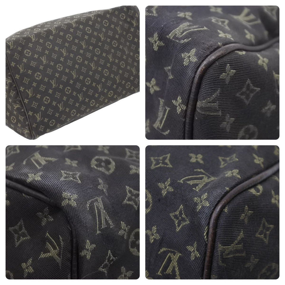 Louis Vuitton Handbag Monogram Minilan Speedy 30 Canvas Ebene Brown