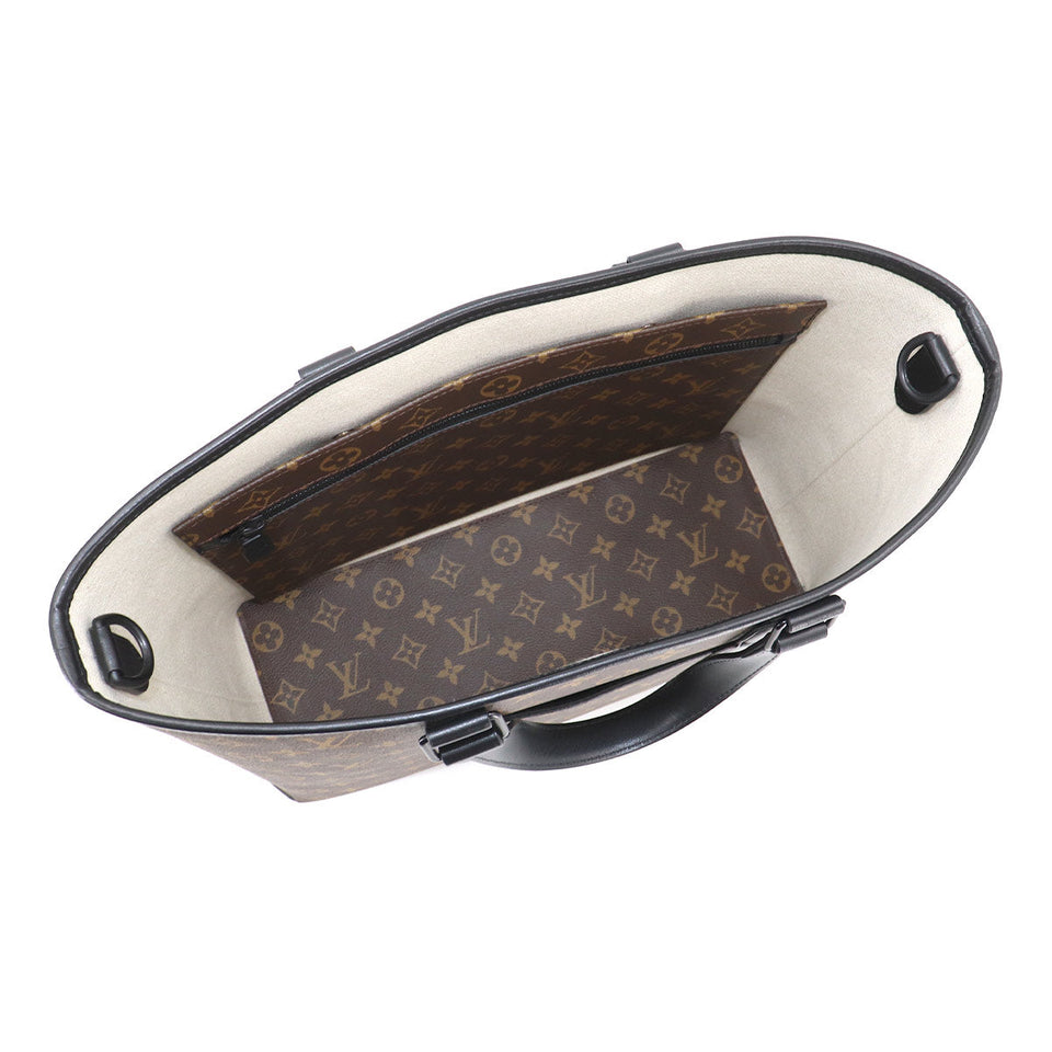 Louis Vuitton Macassar Weekend Tote PM Shoulder Bag Black