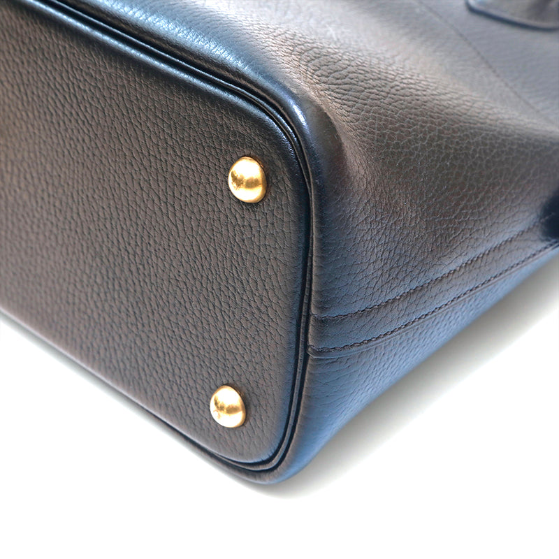 Hermes Bolide 31 G Metal Fittings Handbag ◯x Engraved Ardennes Black