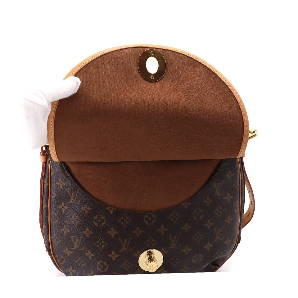 Louis Vuitton Monogram Tulum GM Shoulder Bag Brown Gold Hardware