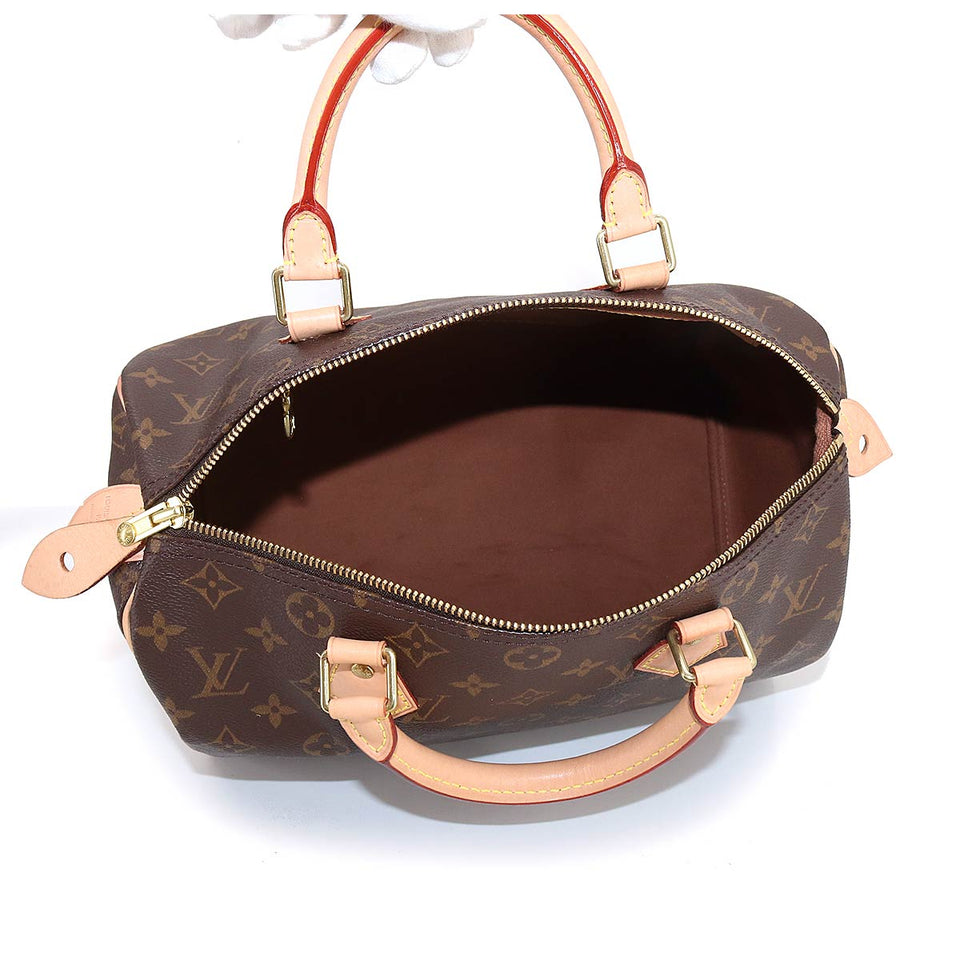 Louis Vuitton Monogram Speedy 30 Hand Bag Brown Rfid Gold Hardware