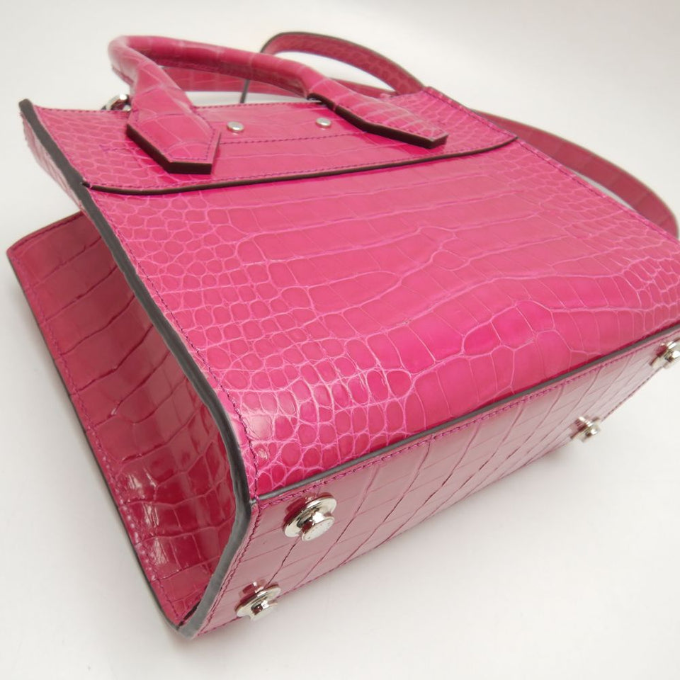 Louis Vuitton Mini Handbag Alligator Rose Fuchsia