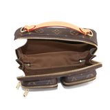 Louis Vuitton Monogram Utility Crossbody Shoulder Bag Brown
