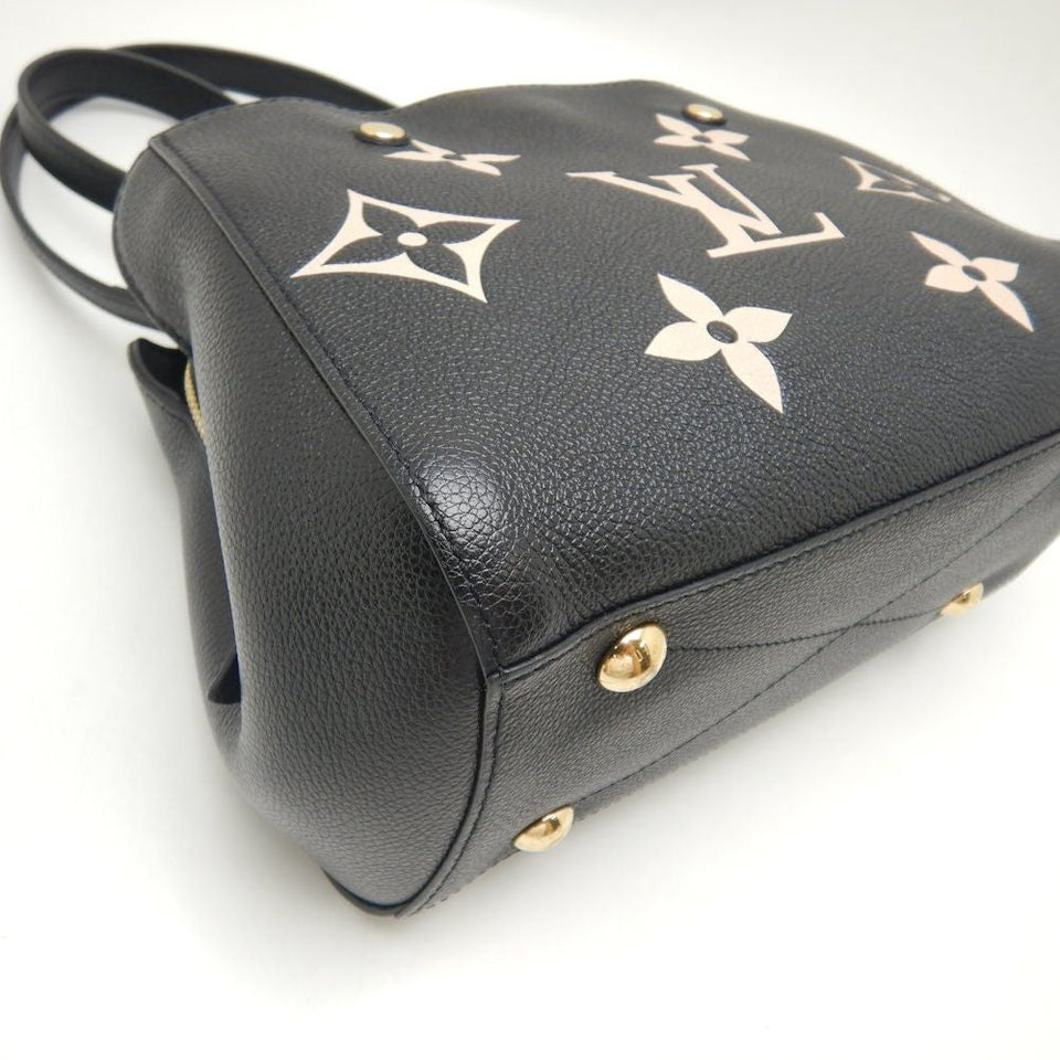 Louis Vuitton Montaigne BB Bicolor Monogram Emplant Noir Black