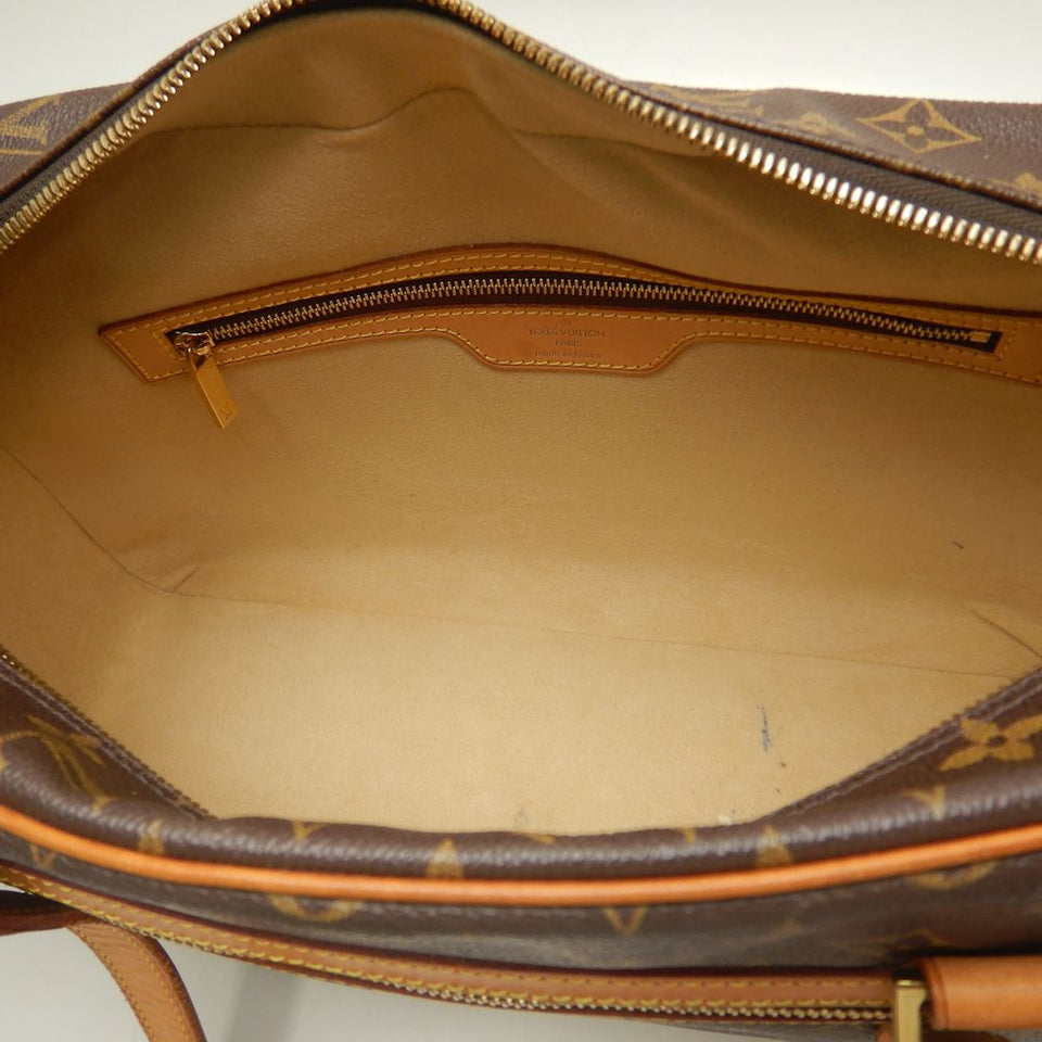 Louis Vuitton Monogram Cite GM Shoulder Bag Brown