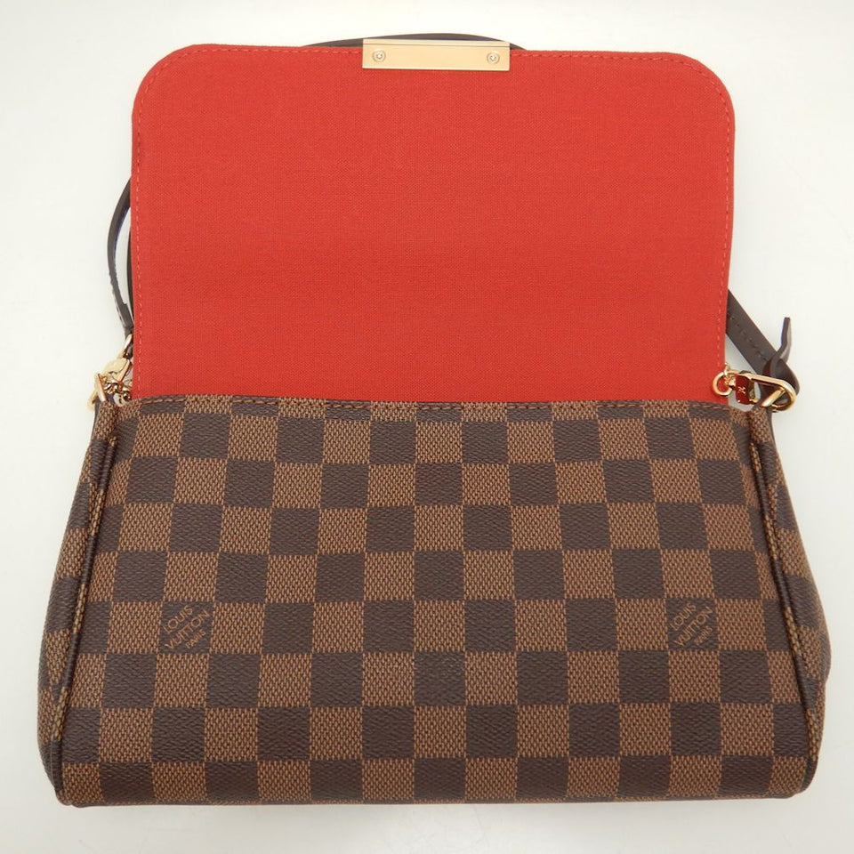 Louis Vuitton Damier Favorite MM Shoulder Bag Ebene