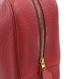 Hermes Plume 32 Handbag Togo Crimson Red Series Gold Metal Fittings