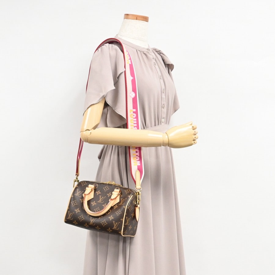 Louis Vuitton Speedy Bandouliere 20 Handbag Monogram Fuchsia