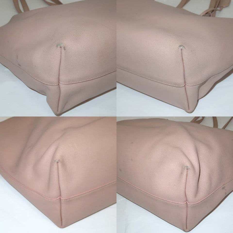 Saint Laurent- Leather Tote Bag With B Rank Pink Pouch