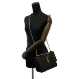 Saint Laurent- Paris Chain Shoulder Bag Embossed Sunset Black