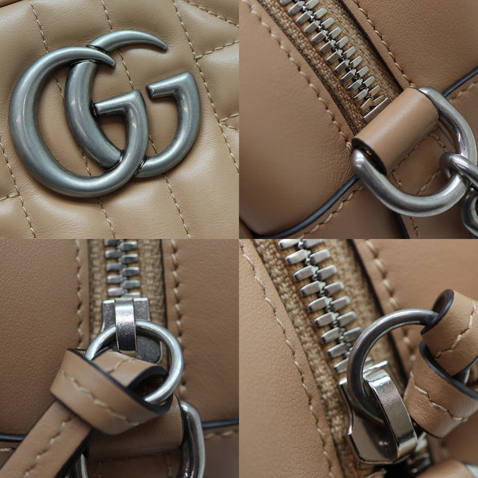 Gucci GG Marmont Shoulder Bag Leather Light Brown