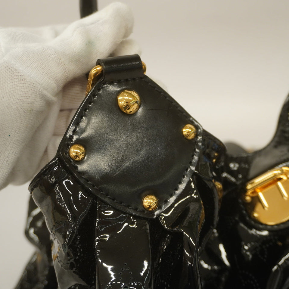 Louis Vuitton Mahina L Noir Hobo Bag Black