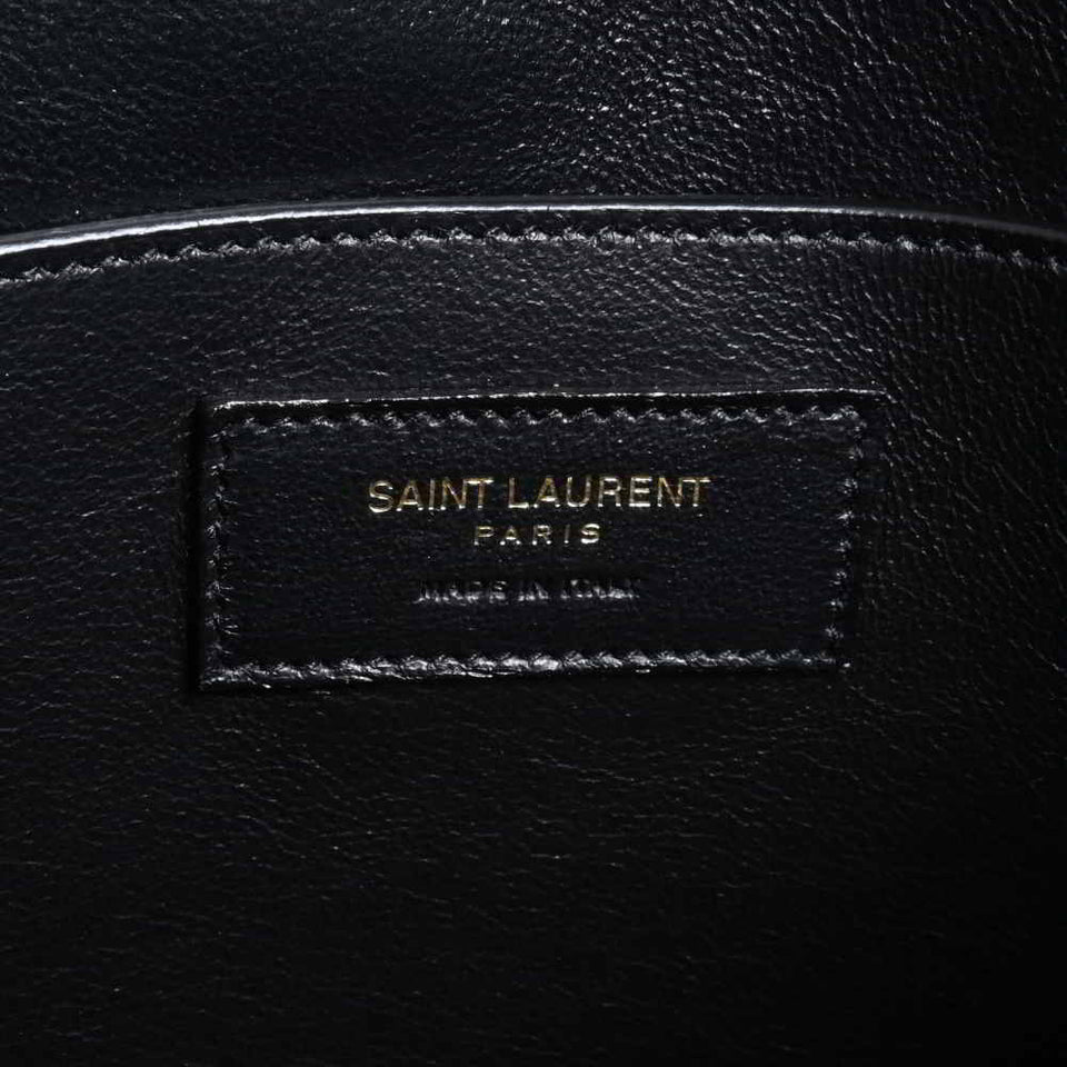 Saint Laurent- Leather Small 2way Handbag Black