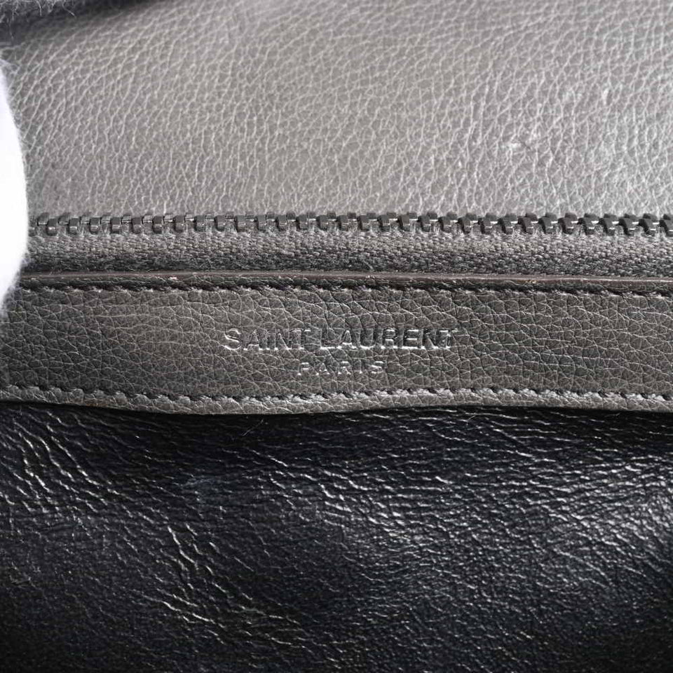 Saint Laurent- Leather College 2way Chain Shoulder Bag Gray