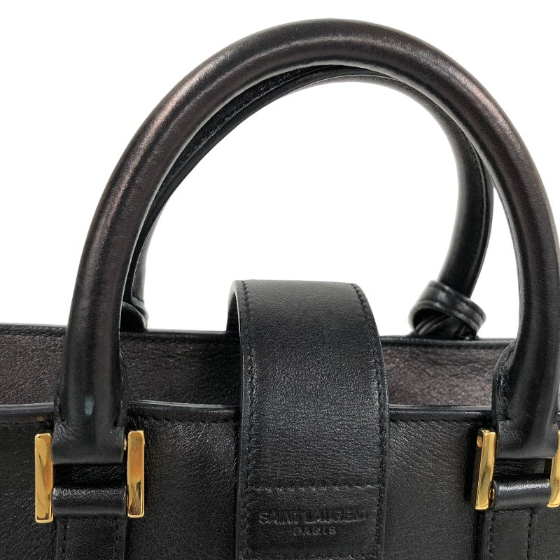 Saint Laurent- Cabas Leather Handbag Black