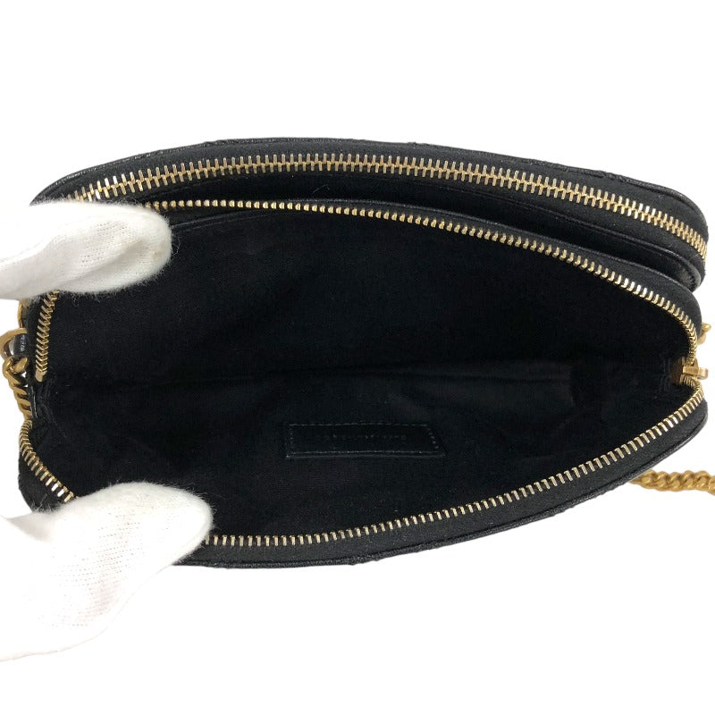 Saint Laurent- Becky Chain Shoulder Bag Leather Black